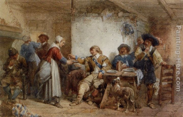 Herman Frederik Carel ten Kate A Merry Company in an Interior